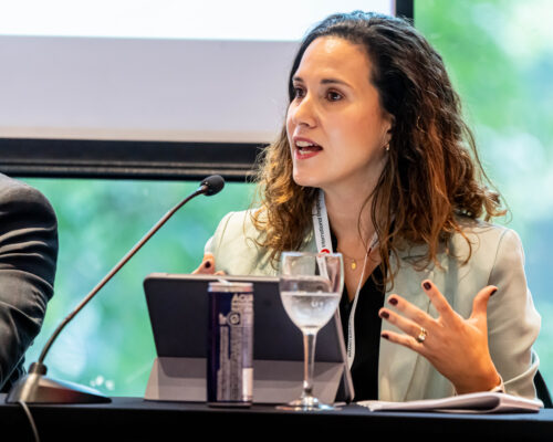 María Fernanda Espinosa addressed the implications of the use of IA tools and its impact on human resources at the Latin American Employment Summit
