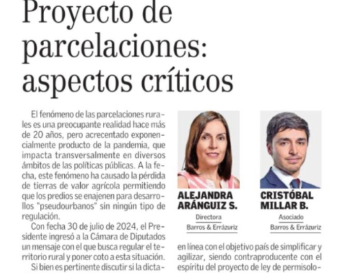 Alejandra Aránguiz y Cristóbal Millar, se refieren al proyecto de Ley de Parcelaciones y sus aspectos críticos