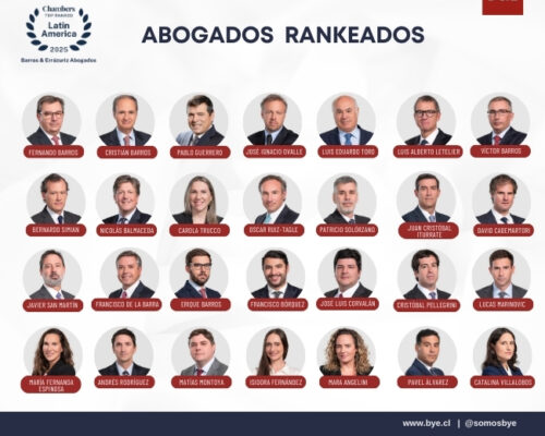 Barros & Errázuriz Abogados ha sido nuevamente distinguido entre los estudios jurídicos más relevantes de Chile por el ranking internacional Chambers & Partners Latam 2025
