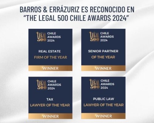 Barros & Errázuriz is recognized by Legal 500 Chile Awards 2024